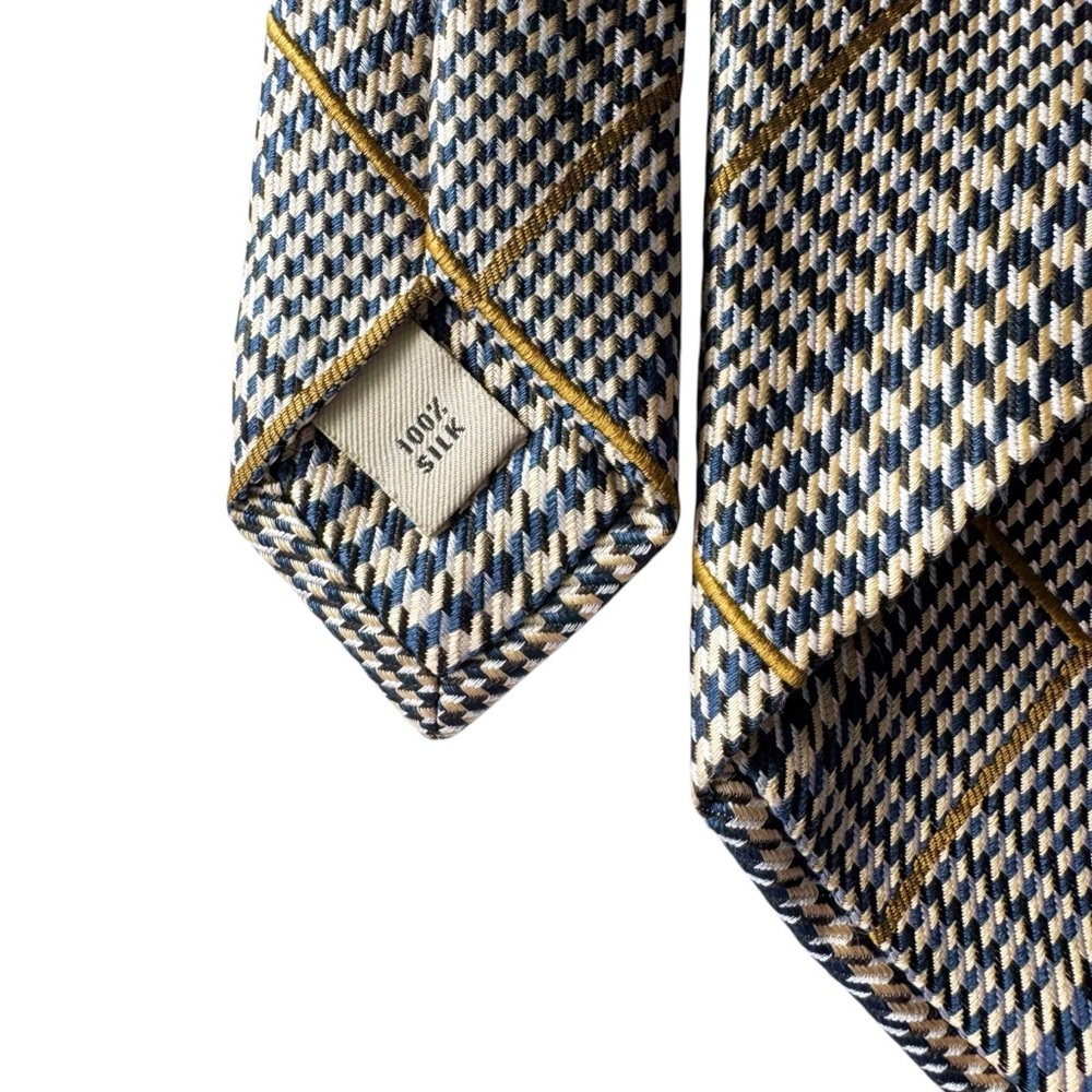 Burberry Glen Check Plaid Silk Tie - Made in England - Picture 5 of 9